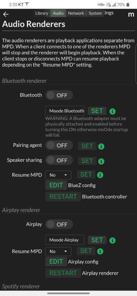 Bluetooth renderer