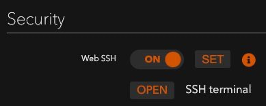 web ssh 켜짐 상태