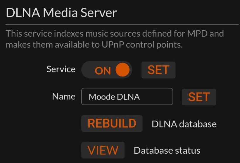 DLNA 미디어 서버 켜짐